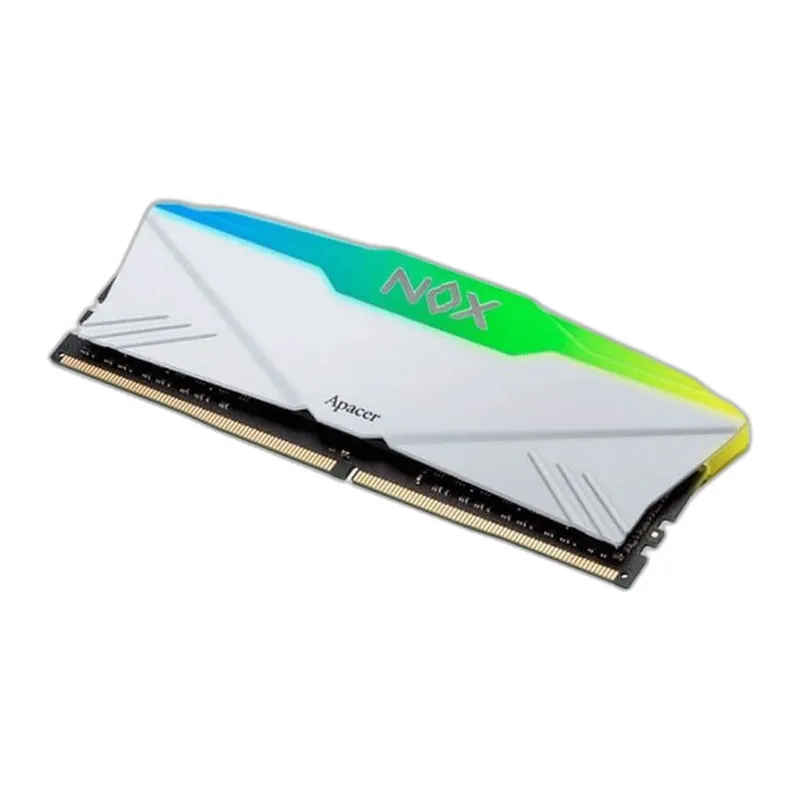 Ram Apacer NOX RGB White 16GB DDR4 3200MHz - thiết kế thanh lịch với hiệu ứng ánh sáng RGB tuyệt đẹp.