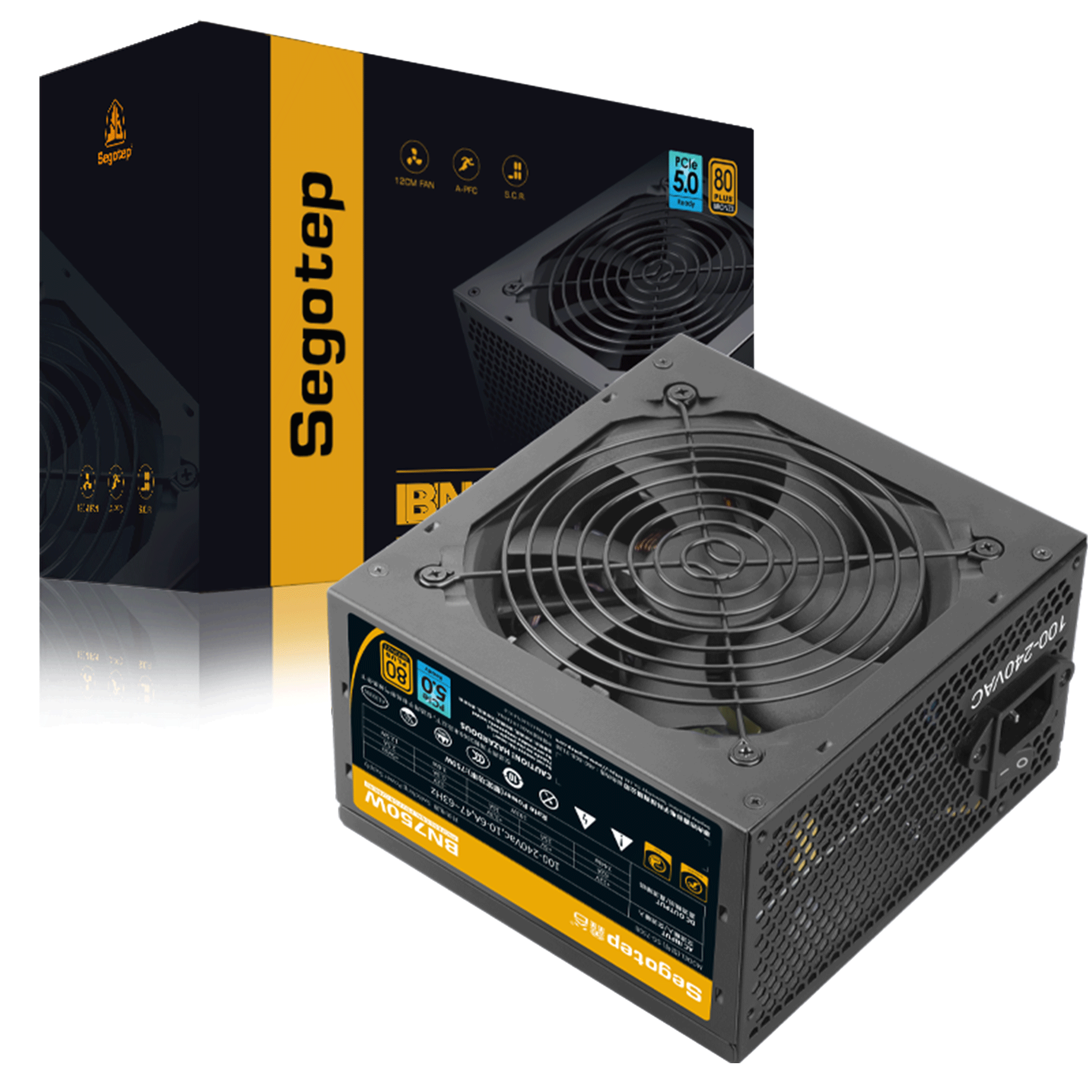 Nguồn Máy Tính Segotep BN750W 80 Plus Bronze PCIE 5 (SG-750B)