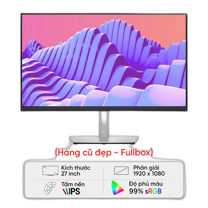 Màn hình máy tính cũ Dell P2722H (27inch/FHD/IPS/60Hz/8ms/300nits/HDMI+DP+VGA+USB)