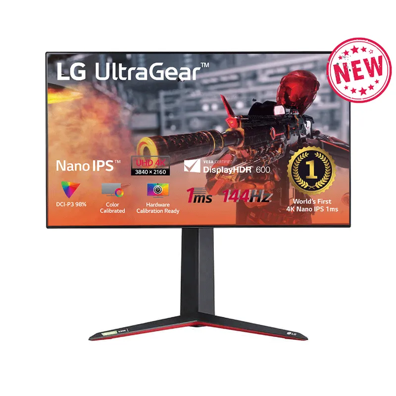 Màn Hình Máy Tính Gaming LG 27GR93U-B | 27 inch, 4K, IPS, 144Hz, 1ms, 400 nits, HDMI+DP, phẳng