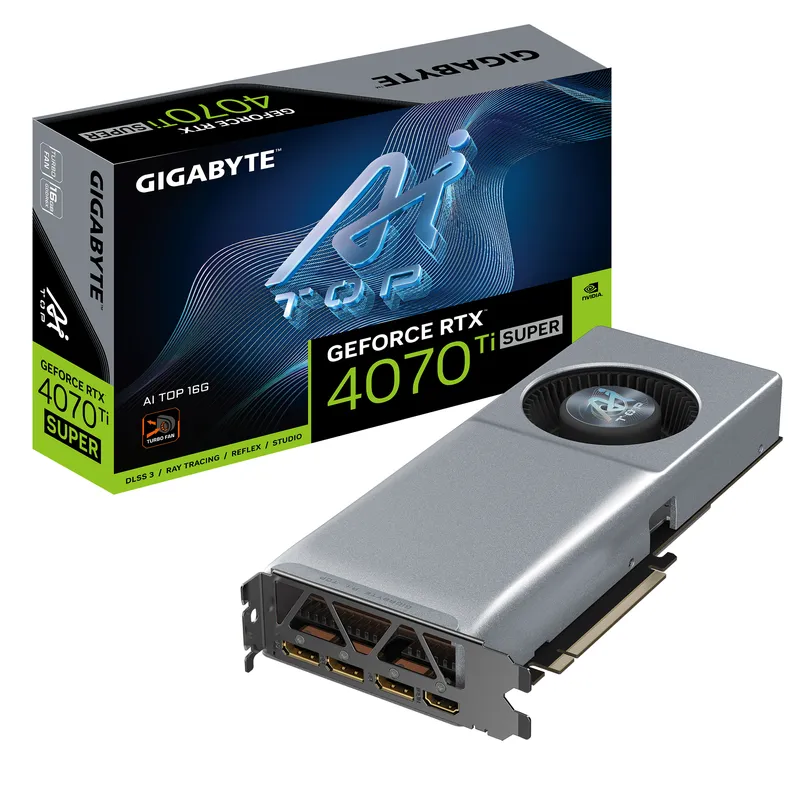 Card màn hình GIGABYTE RTX 4070 Ti SUPER AI TOP 16GB (GV-N407TSAI TOP-16GD)