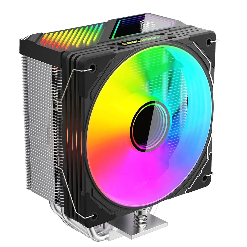 Tản nhiệt khí CPU CoolMoon GT600 ARGB | Hiển thị nhiệt độ, Trắng