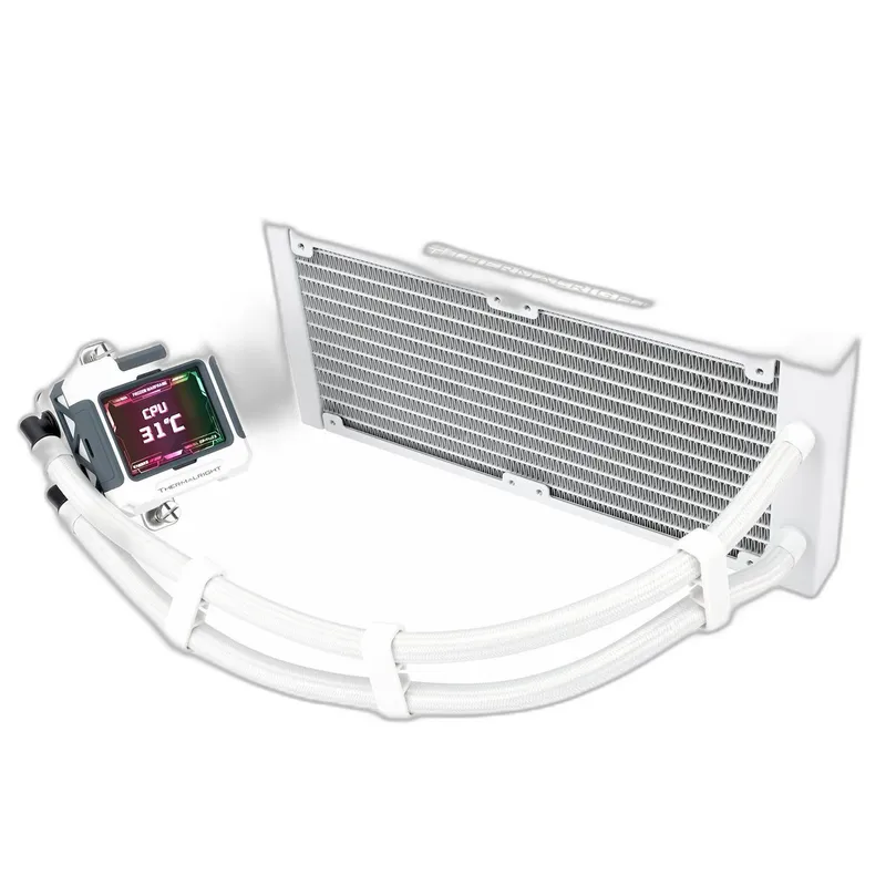 Tản nhiệt nước Thermalright Frozen Warframe X 240 ARGB: Thiết kế trắng tinh tế, hiệu suất tản nhiệt tốt.
