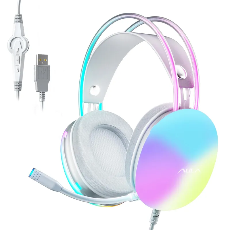 Tai Nghe Gaming Aula S505 7.1 Gaming | Xanh Lá, OverEar, RGB