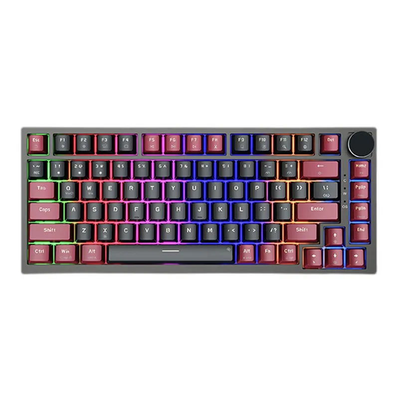 Bàn phím cơ E-Dra EK375 - Alpha (Red + Black) | Led Rainbows, Blue Switch