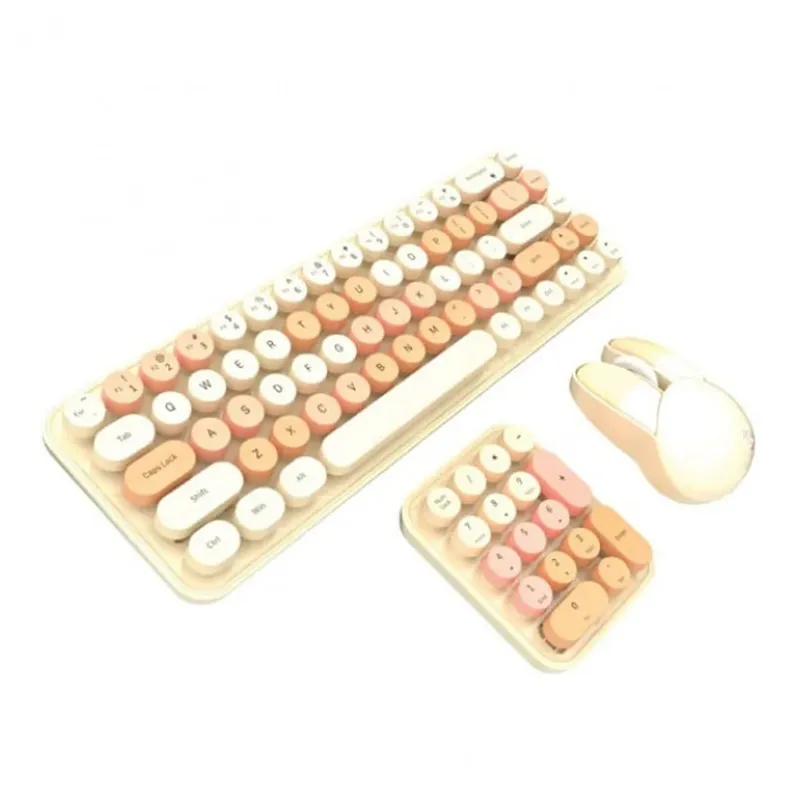 Combo phím chuột, phím số không dây Mofii 2.4G Three in one suit - Milk Tea Wireless 2.4