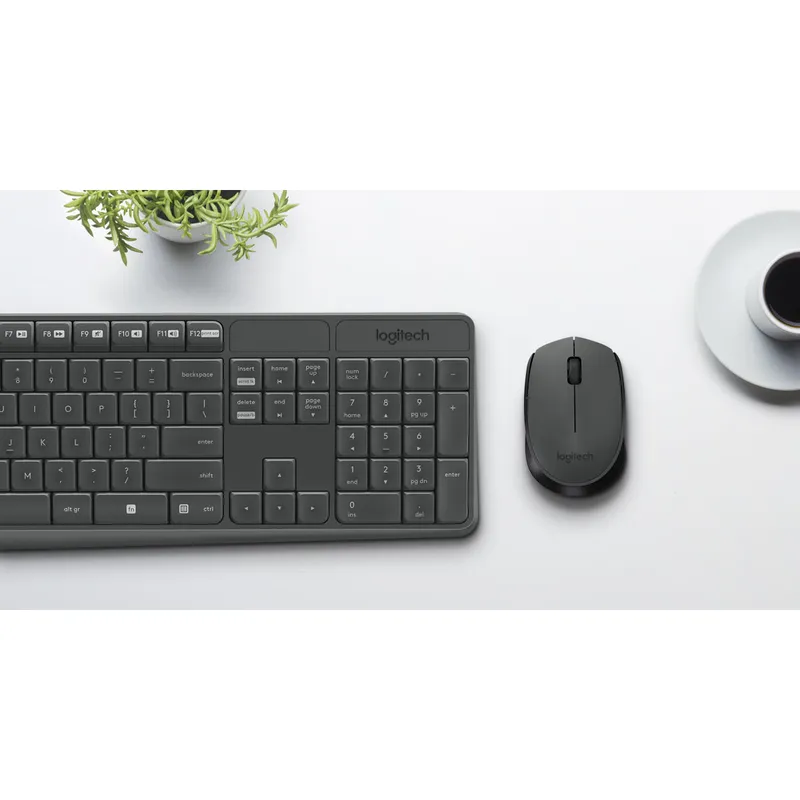 Combo Bàn phím + Chuột không dây Logitech MK235 (Xám)