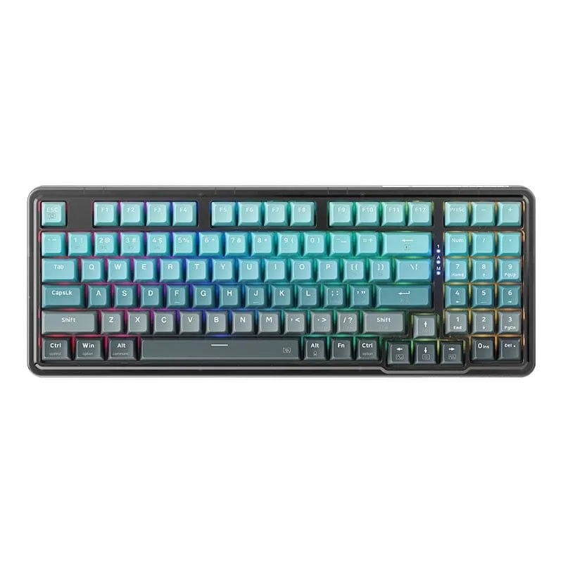 Bàn phím cơ K500F B94W Wireless Tri-mode RGB Cyan GR Jade Switch