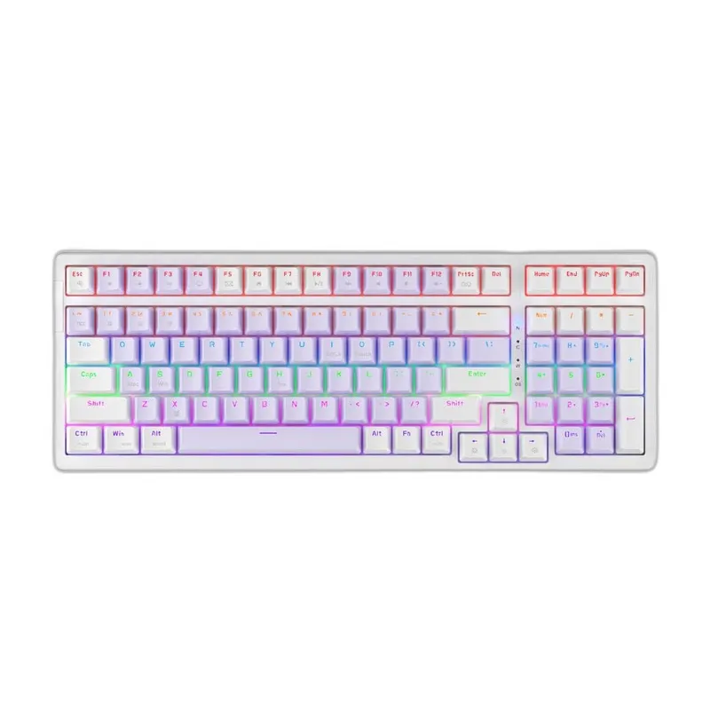 Bàn phím cơ Gaming Newmen GM328 - Purple White | Blue Switch