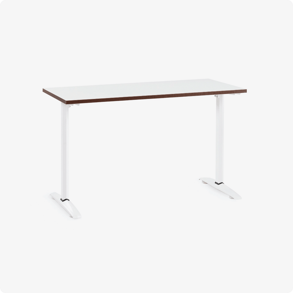 Bàn văn phòng HyperWork Core Desk - 1m2 | Khung trắng, mặt bàn trắng