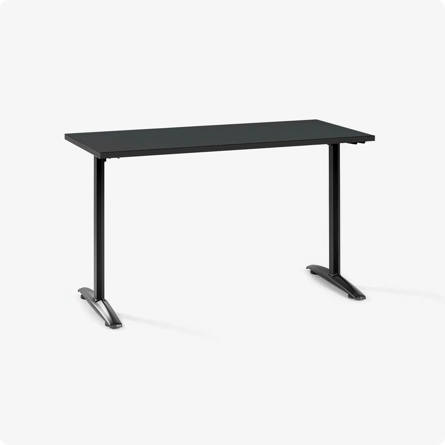 Bàn văn phòng HyperWork Core Desk - 1m4 | Khung đen, mặt bàn đen