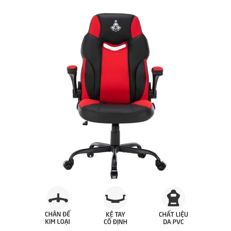 Ghế Gaming Warrior Raider Series WGC203 | Chân xoay, đen đỏ