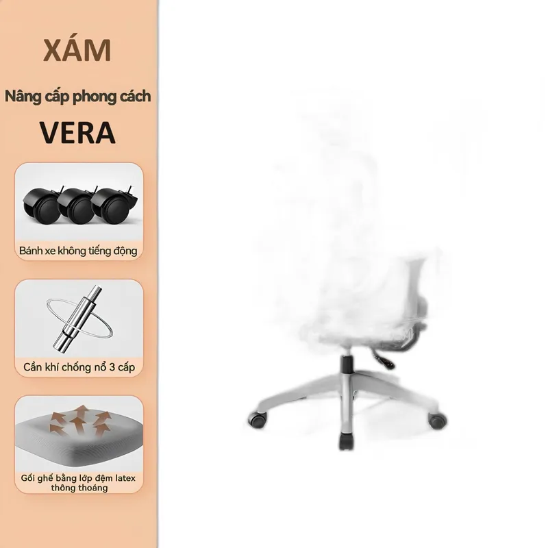 Ghế công thái học Ergonomic VERA Màu xám