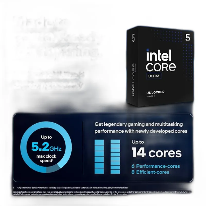 CPU Tray Intel Core Ultra 5 245K | Up to 5.2GHz, 14 cores 14 threads, 24MB