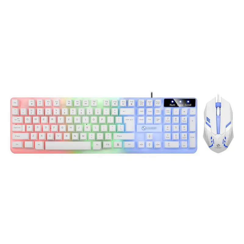 Combo phím chuột giả cơ GTX 350 màu trắng (Cũ)