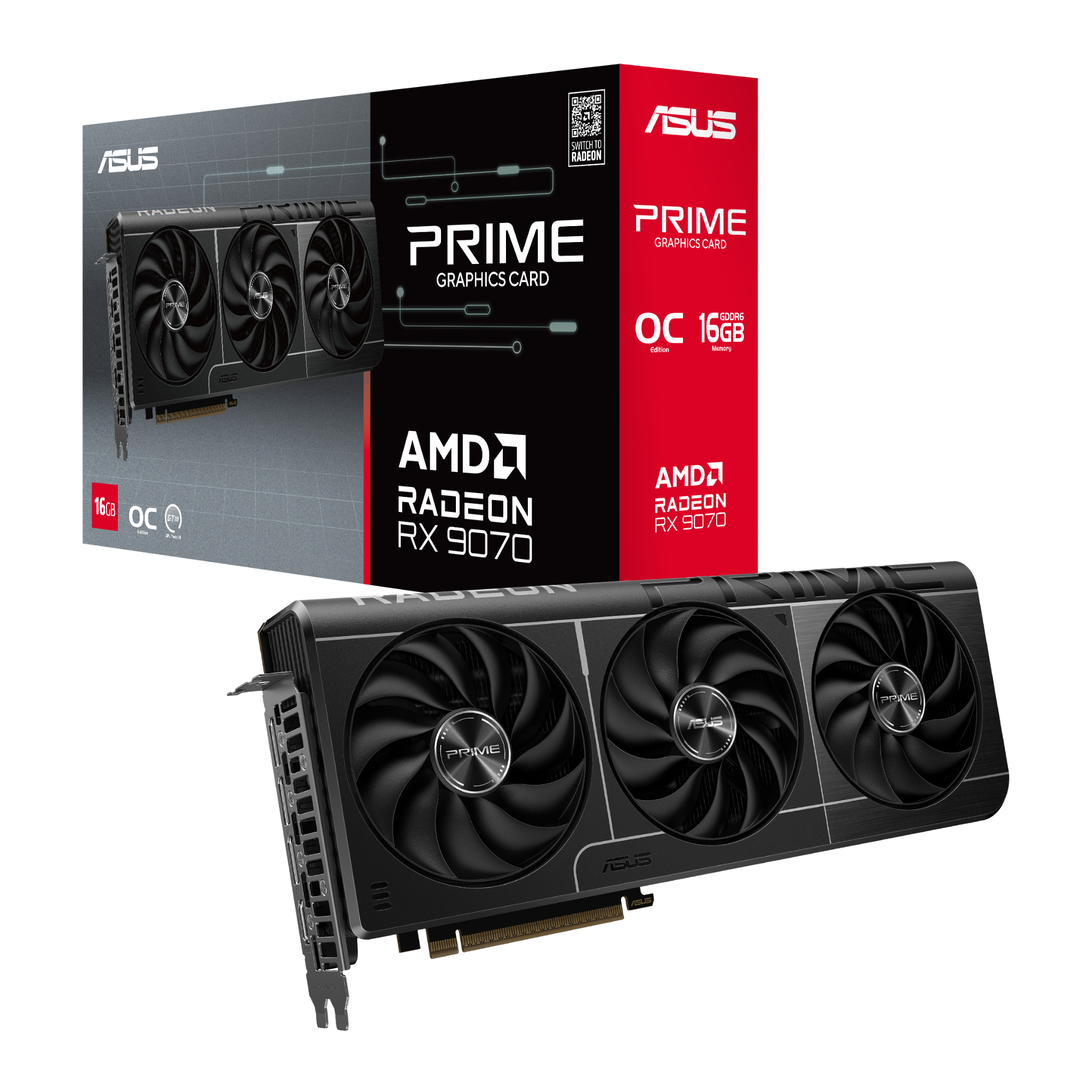Card màn hình ASUS Prime Radeon RX 9070 OC Edition 16GB GDDR6