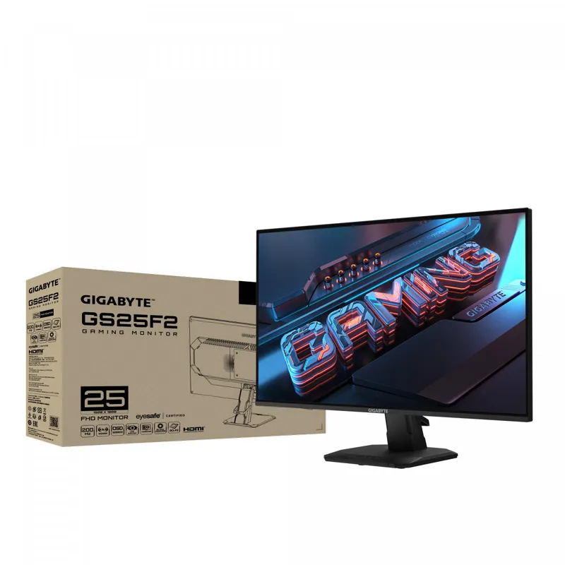 Màn Hình Máy Tính Gaming Gigabyte GS25F2 | 24.5 inch, Full HD, SS IPS, 200Hz, 1ms, Phẳng