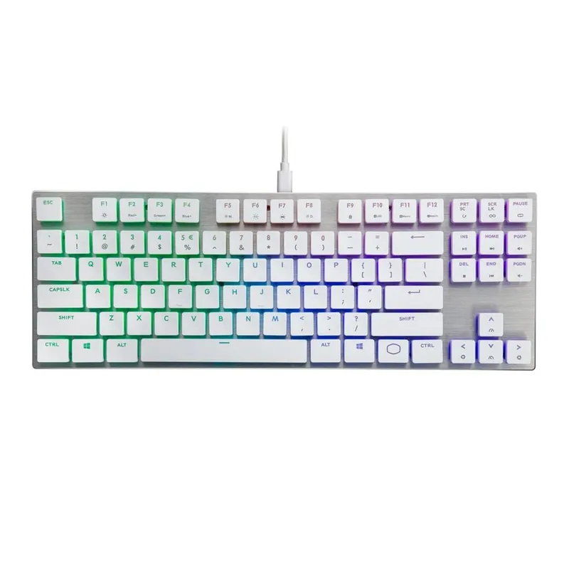 Bàn Phím Cơ Cooler Master SK630 MX Cherry Low Profile Red Switch RGB TKL White Limited Edition (Trắng) SK-630-SKLR1-US