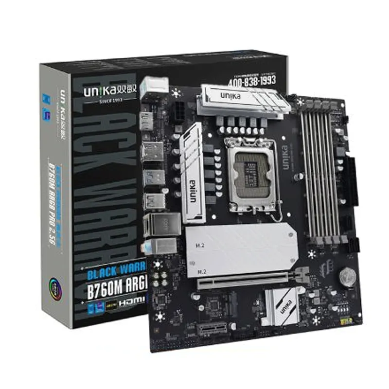 Mainboard Unika Black Warrior B760M ARGB PRO 2.5G (PN UNIKA25120438)