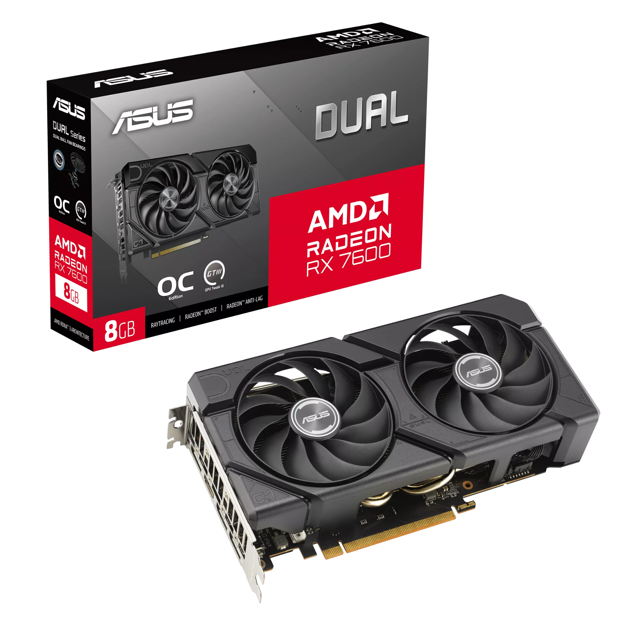 Card màn hình ASUS Dual Radeon RX 7600 EVO OC Edition 8GB GDDR6
