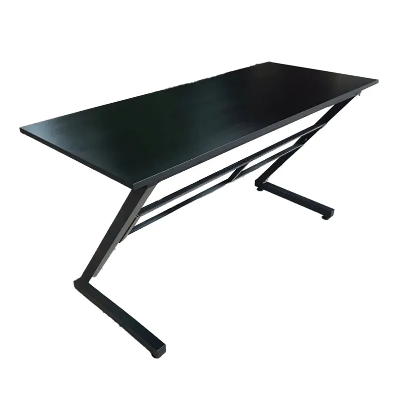 Bàn Gaming chữ Z 1m4 | Khung đen, mặt đen