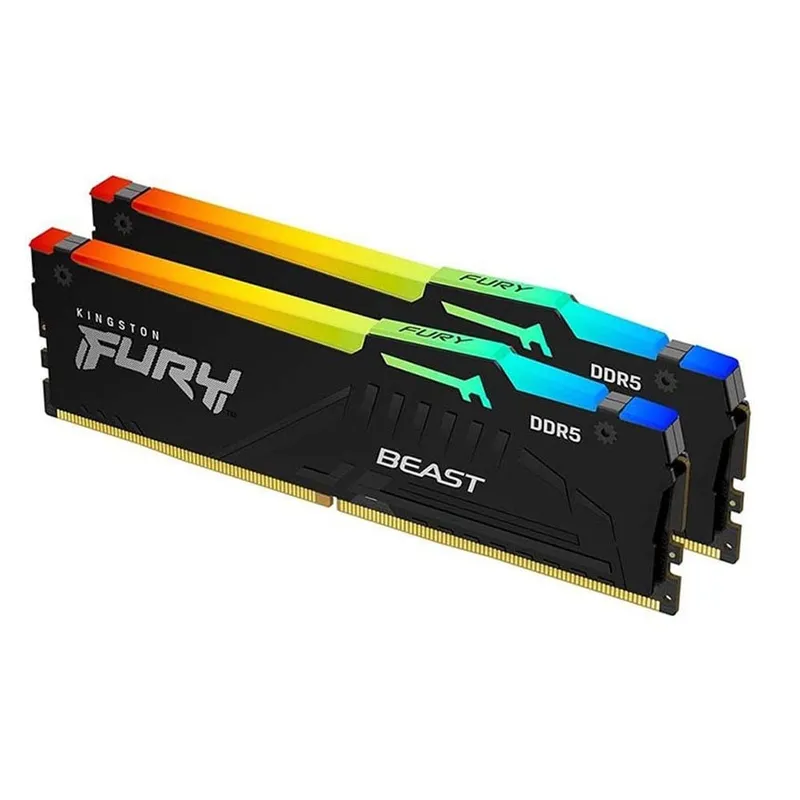 Ram Kingston Fury 64GB 5600MT/s DDR5 CL40 DIMM (Kit of 2) Beast RGB KF556C40BBAK2-64