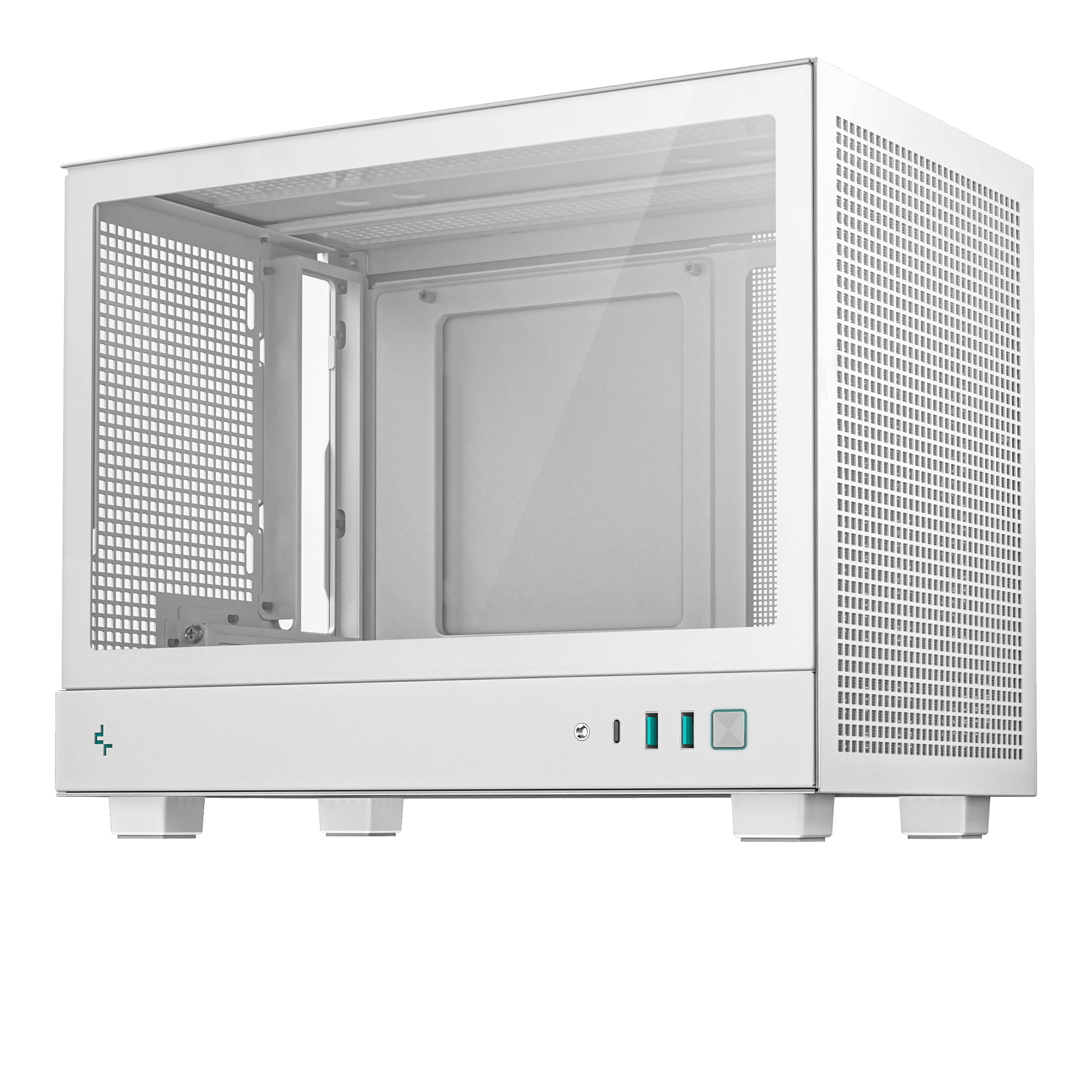 Vỏ Case Deepcool CH160 WH Glass Mini-ITX | Trắng, không kèm fan