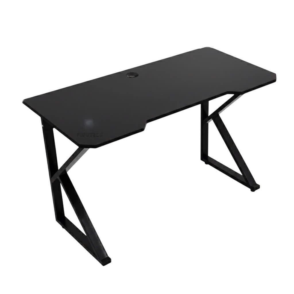 Bàn Gaming chữ K 1m4 | Khung đen, mặt đen