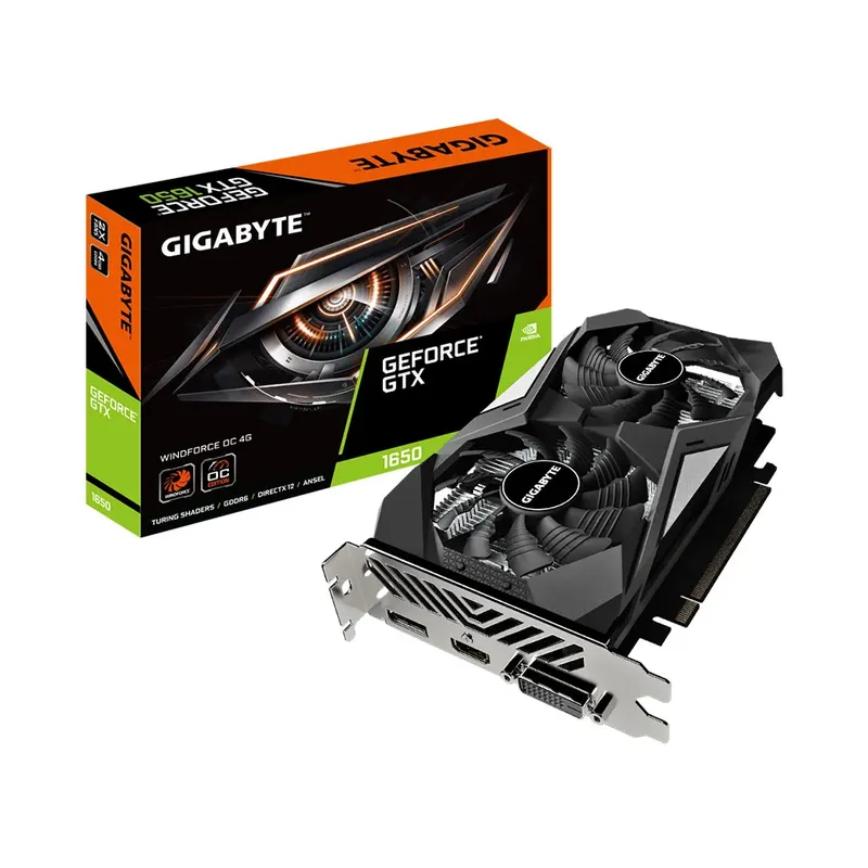 Card màn hình GIGABYTE GTX1650 D6 Windforce OC 4GB 2 Fan