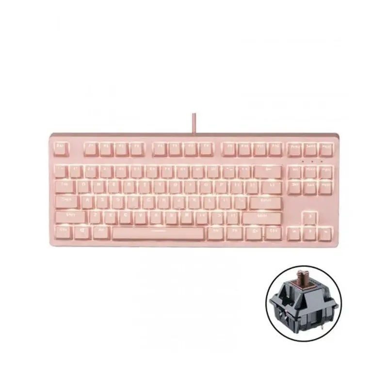 Bàn phím Cơ E-DRA EK387 TKL V2 Red Switch (Hồng)