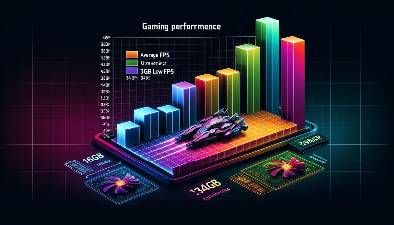 Biểu đồ benchmark so sánh hiệu năng 1% Low FPS giữa 16GB và 32GB RAM, cho thấy 32GB giúp game ổn định hơn đáng kể.