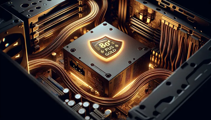 Bộ nguồn máy tính (PSU) chuẩn 80 Plus Gold, trái tim cung cấp năng lượng an toàn cho toàn bộ dàn PC gaming.