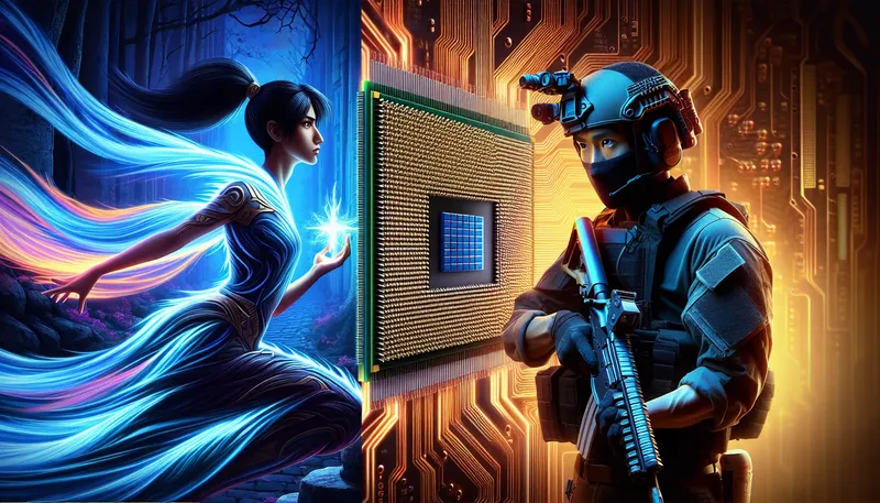 Build PC chơi Valorant và CS2 tối ưu FPS, kết hợp hình ảnh hai tựa game.
