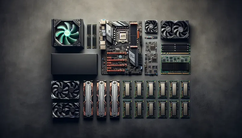 Các linh kiện cốt lõi cho PC gaming livestream 35 triệu: CPU Intel Core i5, VGA RTX 4060 Ti, RAM DDR5.