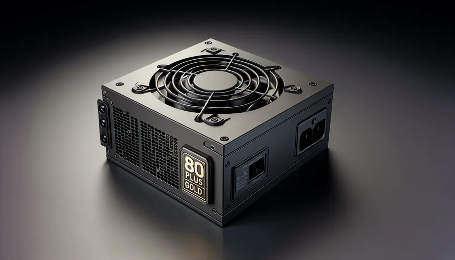 Cận cảnh bộ nguồn máy tính 850W đạt chứng nhận 80 Plus Gold, tiêu chuẩn vàng về hiệu suất.