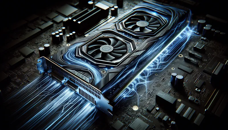 Cận cảnh card đồ họa GPU, trái tim của một bộ cấu hình máy tính render Lumion.