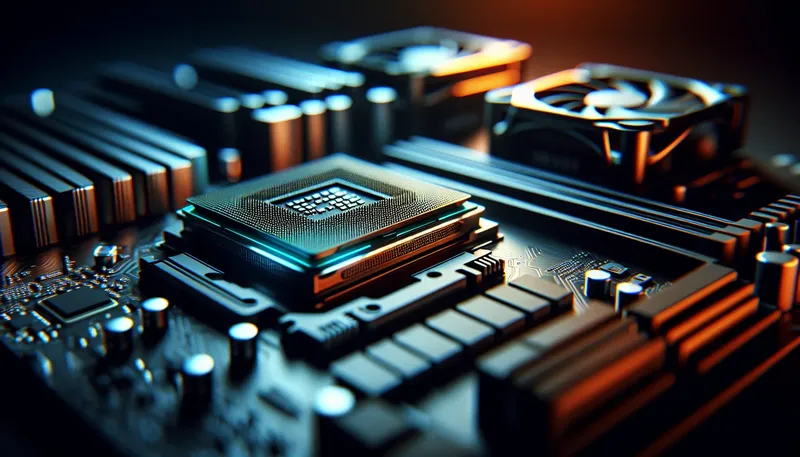 Cận cảnh CPU AMD Ryzen mạnh mẽ trên bo mạch chủ, minh họa cho bài viết hướng dẫn chọn tản nhiệt.