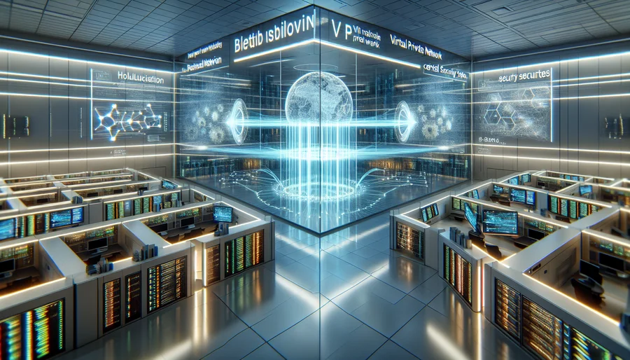 Cảnh tương lai về việc sử dụng kết hợp cả hai loại VPN, với dữ liệu từ xa và chi nhánh hội tụ vào máy chủ trung tâm.