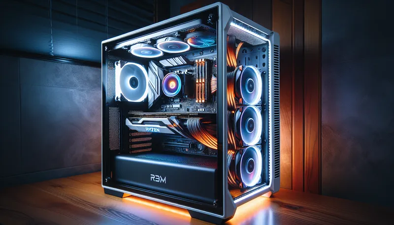 Case máy tính chơi game được build tối ưu với CPU Ryzen 5 7500F, mainboard B650 và RAM DDR5.