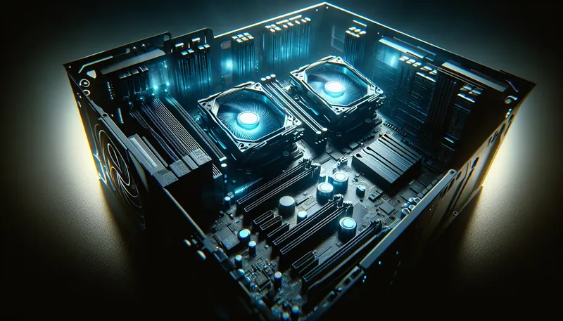 Cấu hình Dual Xeon 2025 với hai CPU và hệ thống tản nhiệt chuyên dụng.