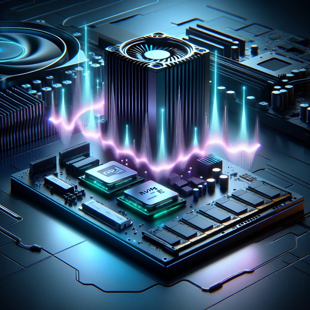 Cấu hình máy tính làm nhạc tối ưu cho VST, làm nổi bật CPU, RAM và ổ cứng SSD.