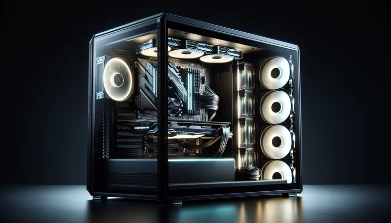 Cấu hình máy tính render Lumion chuyên nghiệp với CPU Intel Core i7 và card đồ họa RTX 4080.