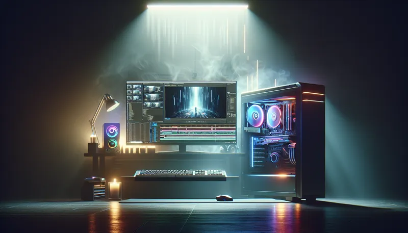 Cấu hình PC cho dân dựng phim 4K và render 3D với CPU đa nhân và GPU có nhiều VRAM.