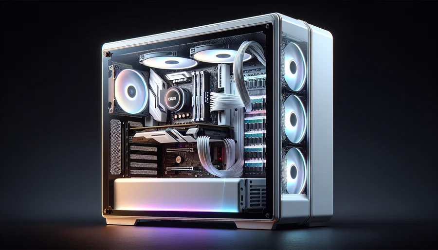 Cấu hình PC gaming tối ưu với CPU Ryzen 7 7800X3D, mainboard B650, RAM DDR5 6000MHz và tản nhiệt khí.