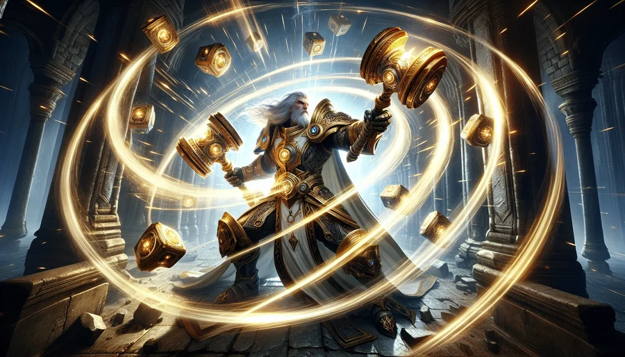 Chi tiết lối xây dựng Hammerdin Paladin trong Diablo 2 với kỹ năng Búa Thiêng.