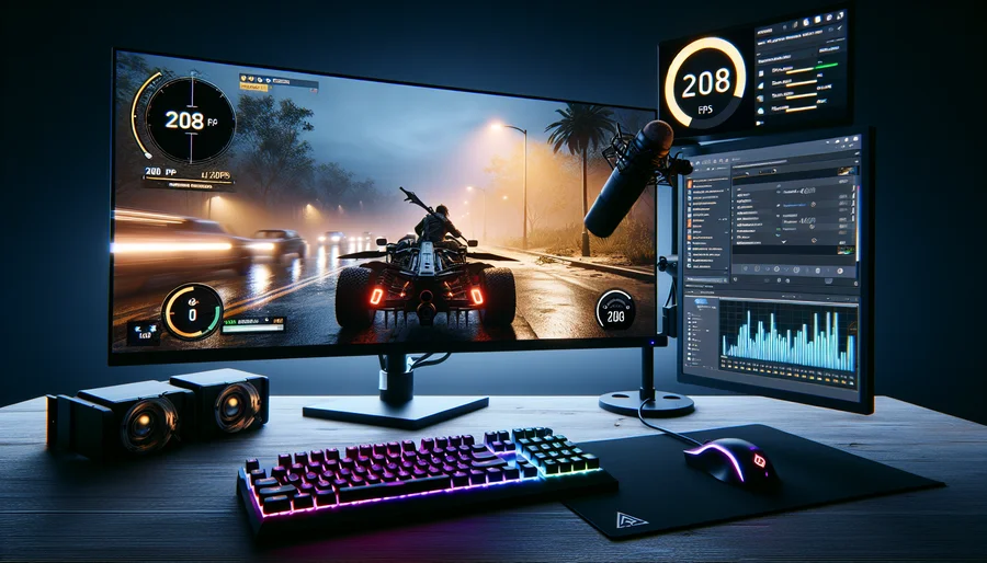Chơi game Cyberpunk 2077 và livestream đồng thời trên PC cấu hình cao.