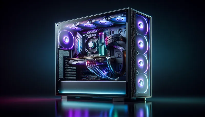 Cỗ máy PC gaming cao cấp hoàn chỉnh với CPU Ryzen 9 7950X3D và VGA RTX 4090 cùng hệ thống đèn RGB.