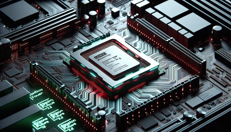 CPU AMD Ryzen 5 trên nền tảng AM5 hiện đại, nổi bật với hiệu quả năng lượng và hỗ trợ công nghệ tương lai DDR5, PCIe 5.0.