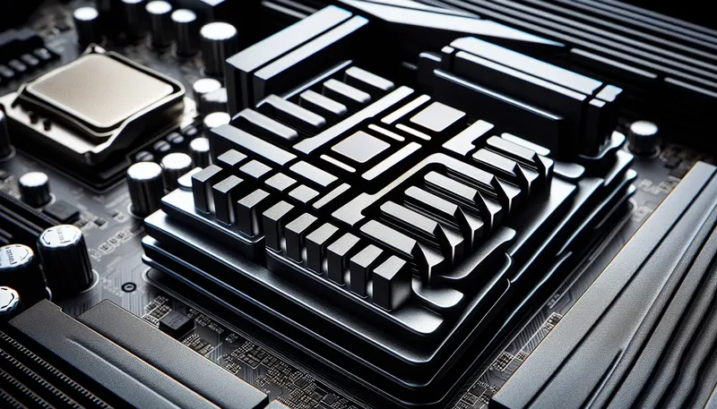 Dàn cấp nguồn VRM có tản nhiệt kim loại dày dặn trên mainboard B760 giúp cung cấp điện ổn định cho CPU Core i5.
