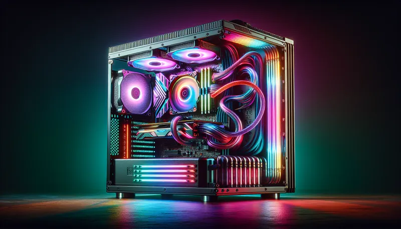 Dàn máy tính cho streamer được trang bị tản nhiệt nước AIO 240mm để đảm bảo hiệu năng và thẩm mỹ.